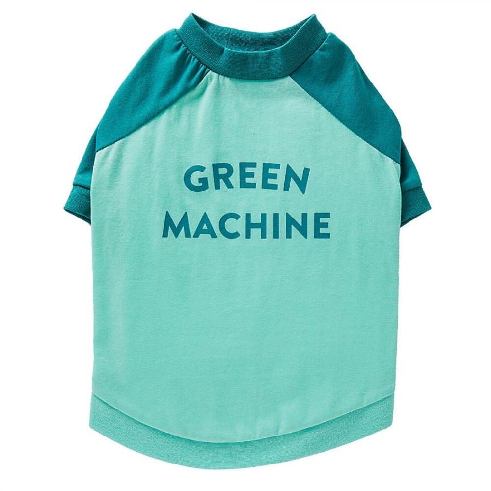 NWT Top Paw Green Machine Raglan Dog Shirt Small